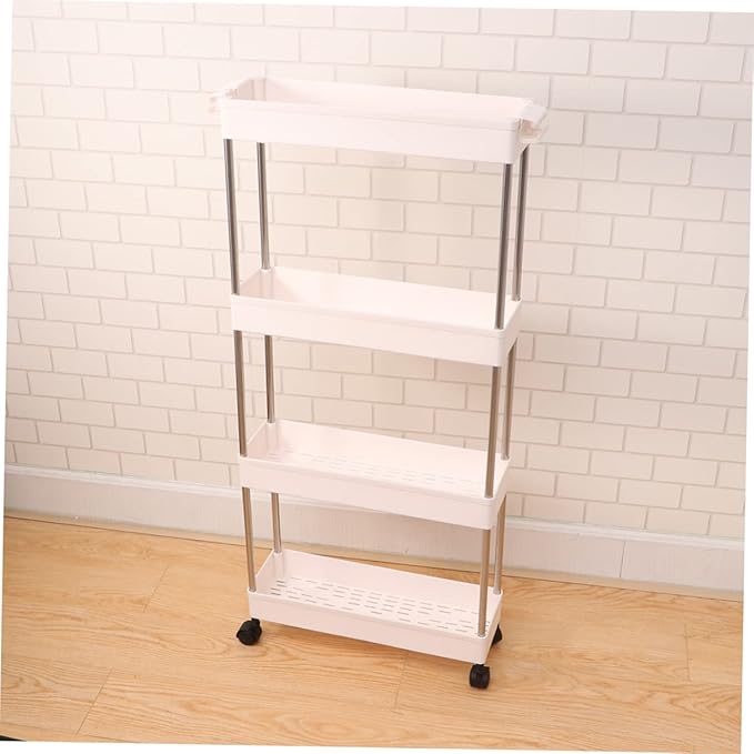 PRETYZOOM Bathroom Storage Shelves Plastic Kitchen Rack Multifunction Bathroom Shelf Corner Rack