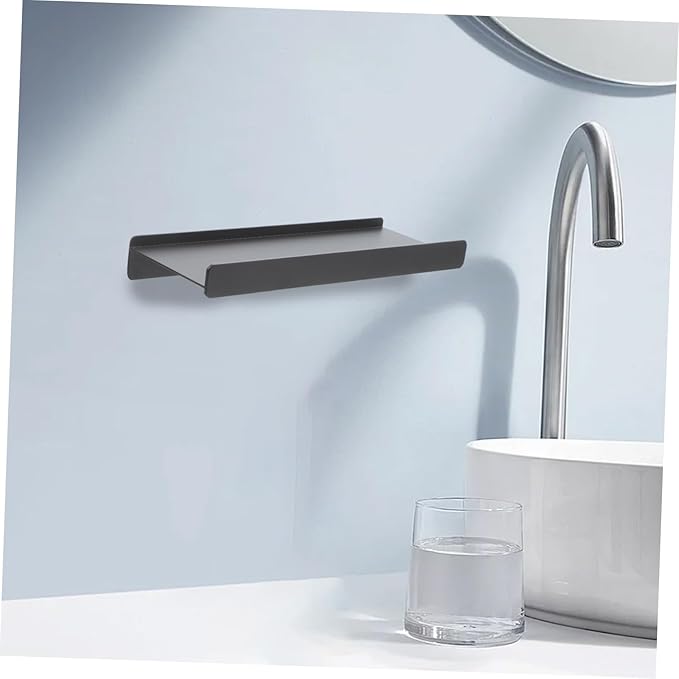 PRETYZOOM Bathroom Shelf Lip Space-Saving Wall Storage for Makeup and Grooming Essentials Modern Design for Bedroom Living Room and Kitchen Use