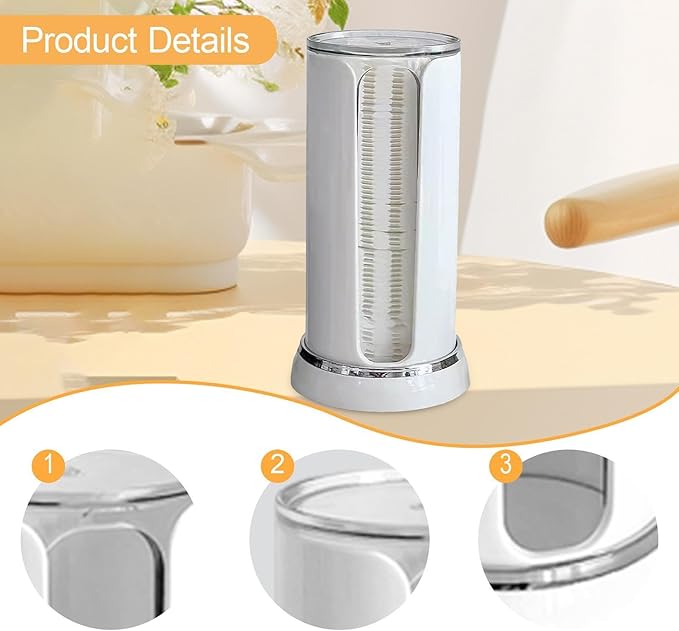 Cosmetic Pad Storage Box Remover Dispenser Cosmetic Pad Dispenser Storage Holder for Birthday, White