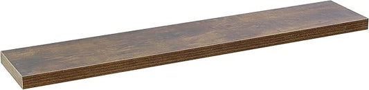 Floating Shelves for Wall, Wall Mounted Rustic Wood Shelves for Bathroom, Bedroom, Living Room, Kitchen, Hanging Shelf for Books/Storage/Room (Brown Wood Grain, 35.4")