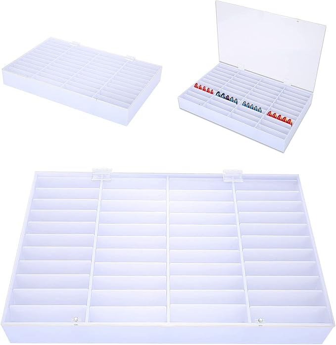 Nail Tips Storage Box, 44 Grids Fake Nail Display Case, Nail Storage Box, Display Box Nail Art Decoration Container, Clear Nail Art Decoration Container Nail Art Organizer