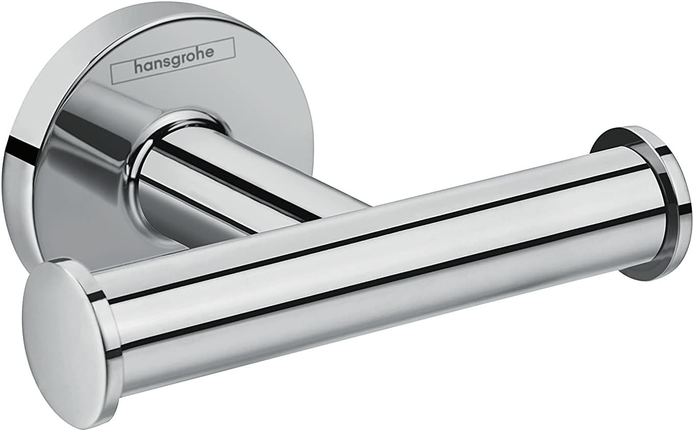 hansgrohe Dual Towel Hook 4-inch Double Hook in Chrome, 41725000