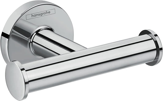 hansgrohe Dual Towel Hook 4-inch Double Hook in Chrome, 41725000