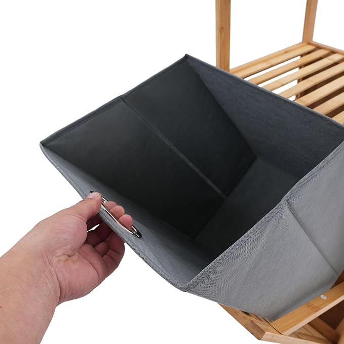 Freestanding Hamper Laundry Hamper Cabinet Hidden Laundry Hampers Flip Cabinet with Shelf Tilt out Hampers Basket with Shelf for Bedroom Bathroom