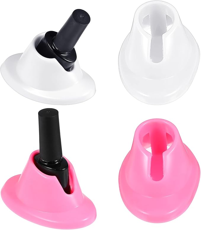 2 Pieces Soft Rubber Nail Polish Bottle Holder Spill-proof Storage Rack Display Stand Durable for Nail Salon Foot and Hand Care Display Art Tools
