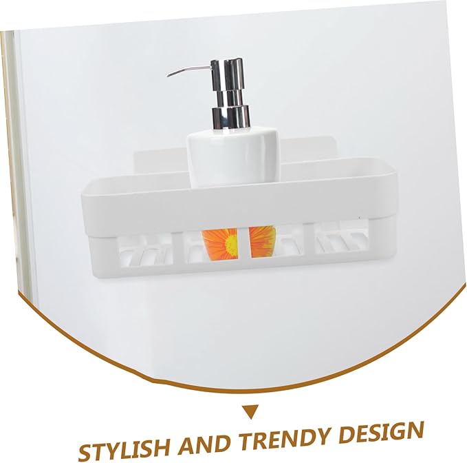 Wall-Mounted Storage Rack Design Bathroom Shelf for Toiletries Kitchen Organizer and Easy to Clean White for Space-Saving