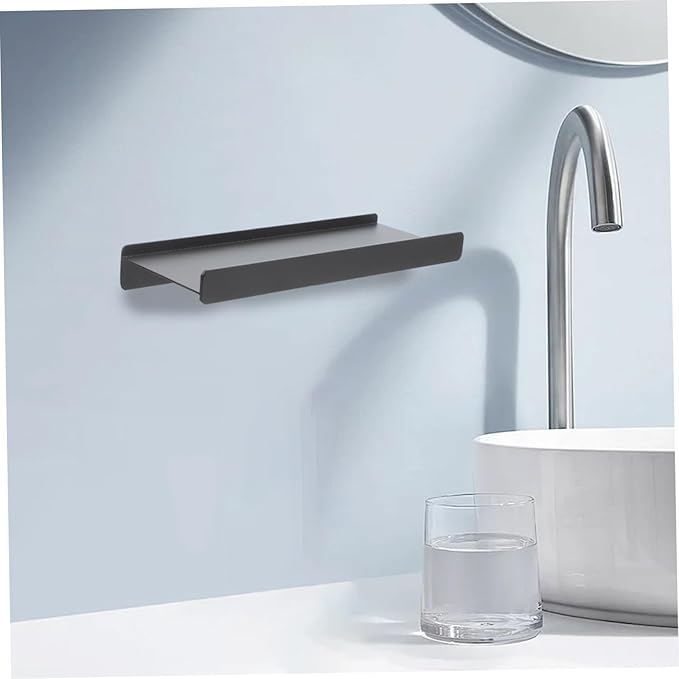 Small Shelves for Bathroom Wall Aluminum Alloy Floating Shelf Wall-Mounted Mirror Front Storage Space-Saving Organizer