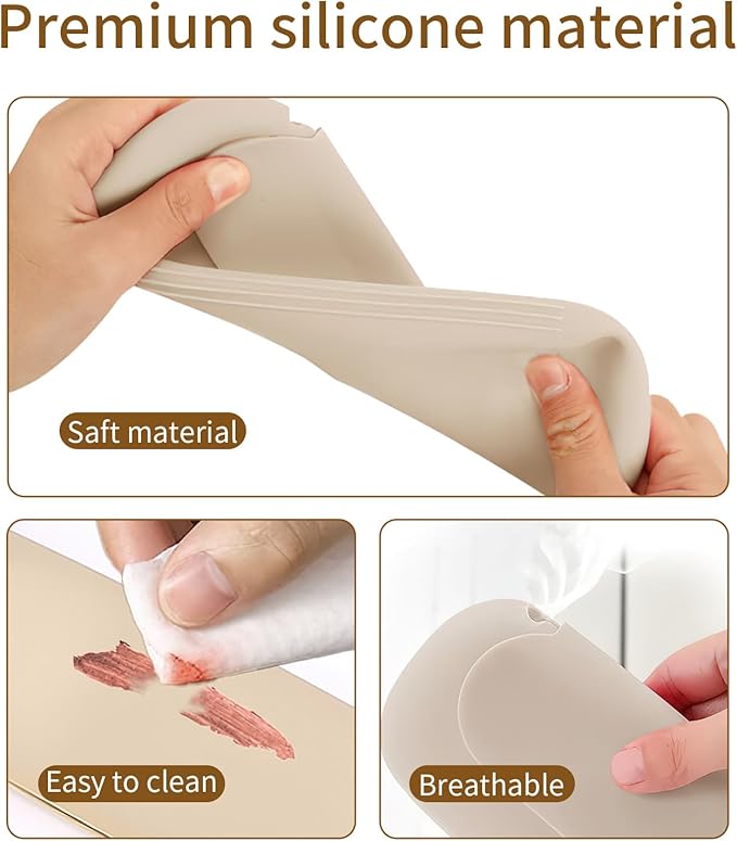 Makeup Brush Holder Travel Silicone Make Up Brushes Bag Pack Container Case Pack Include Makeup Sponge Holder, Cosmetic Lipstick Nail Brush Organizer Suitable for Vanity Drawer Counter