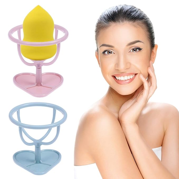Beaupretty Makeup Sponge Holder Drying Rack - Elegant Plastic Storage Stand for Dresser Ideal for Makeup Tools