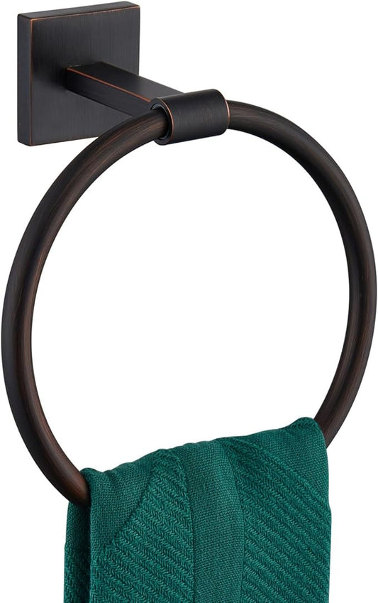 KOKOSIRI Hand Towel Holder Wall Mounted Towel Ring Bathroom Accessories Shower Towel Hanger Rack Stainless Steel Oil Rubbed Bronze, B3010OBR