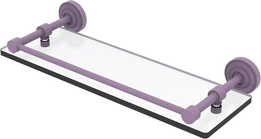 Allied Brass Dottingham Collection Single Glass Shelf with Gallery Rail