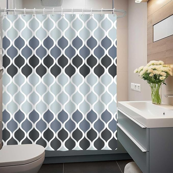 Textured Clarisse Shower Curtain Creative Home Ideas Modern Bathroom Shower Curtains Waterproof Fabric Machine Washable Shower Curtain 72 x 72 Inches