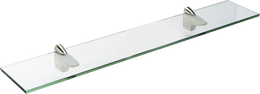 Spancraft Glass F-8x42-Brushed Steel Falcon Glass Shelf, Brushed Steel, 8" x 42"