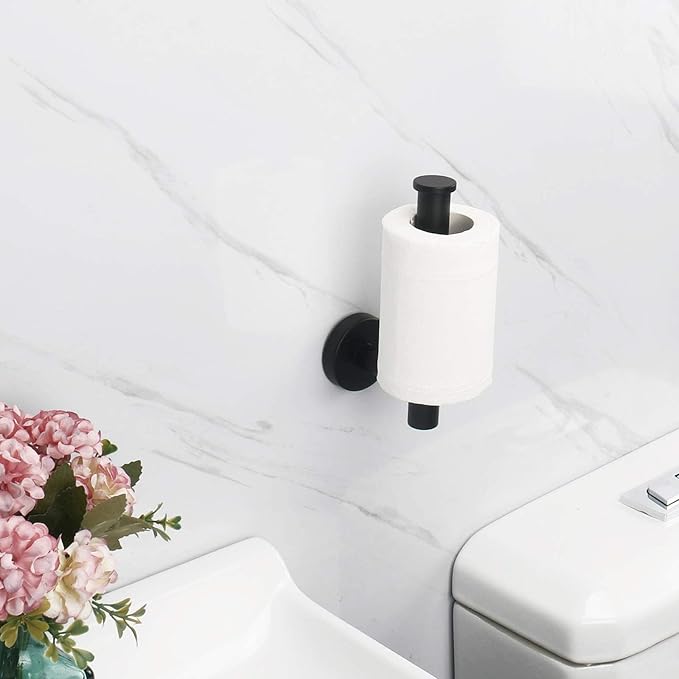 NearMoon Bathroom Toilet Paper Holder, Premium SUS304 Stainless Steel Rustproof Wall Mounted Toilet Roll Holder for Bathroom, Kitchen (10 Pack, Matte Black)
