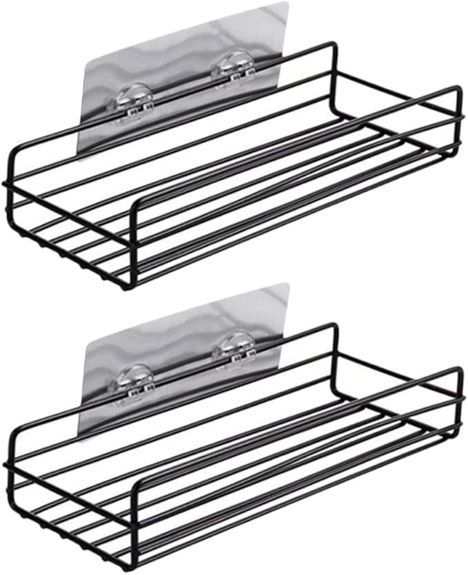GLEAVI Wall-Mounted Storage Shelves Bathroom Storage Holders Iron Display Racks Small Bathroom Wall-Mounted Racks