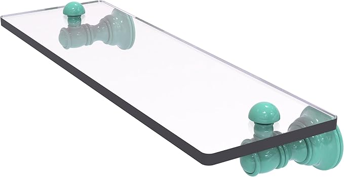 Allied Brass CL-1-16-SFG Carolina Collection 16 Inch Glass Shelf, Sea Foam Green