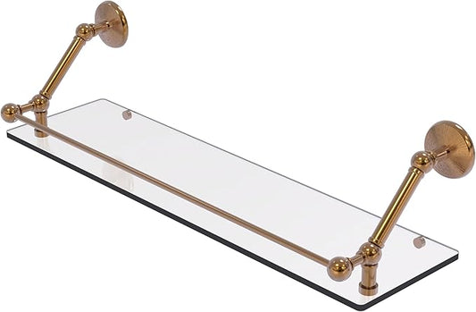 Allied Brass PMC-1-30-GAL-BBR Prestige Monte Carlo 30 Inch Floating Glass Gallery Rail Shelf, Brushed Bronze