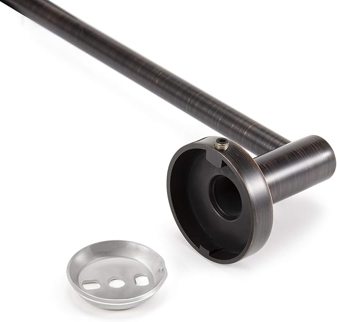 JiePai Bath Towel Bar Oil Rubbed Bronze, 17.6 Inch Stainless Steel Towel Rack Bathroom Towel Holder Wall Mount Kitchen Dish Cloth Hanger (Oil Rubbed Bronze, 17.6 Inch)