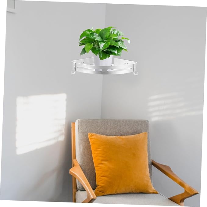 LABRIMP Punch Wall-Mounted Storage Rack Aluminum Triangle Shelf for Bathroom and Kitchen Silver Design Space-Saving Organizer for Towels Shampoo