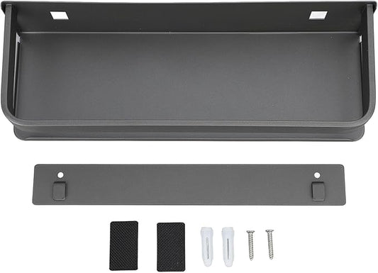 TANIQIACA Simple Aesthetic Wall Mounted Bathroom Rack, Multifunctional Floating Shelves for Bathroom Kitchen Storage, Sturdy Stainless Steel, Large Capacity, Strong Adhesive, No Drill Insta (30cm)