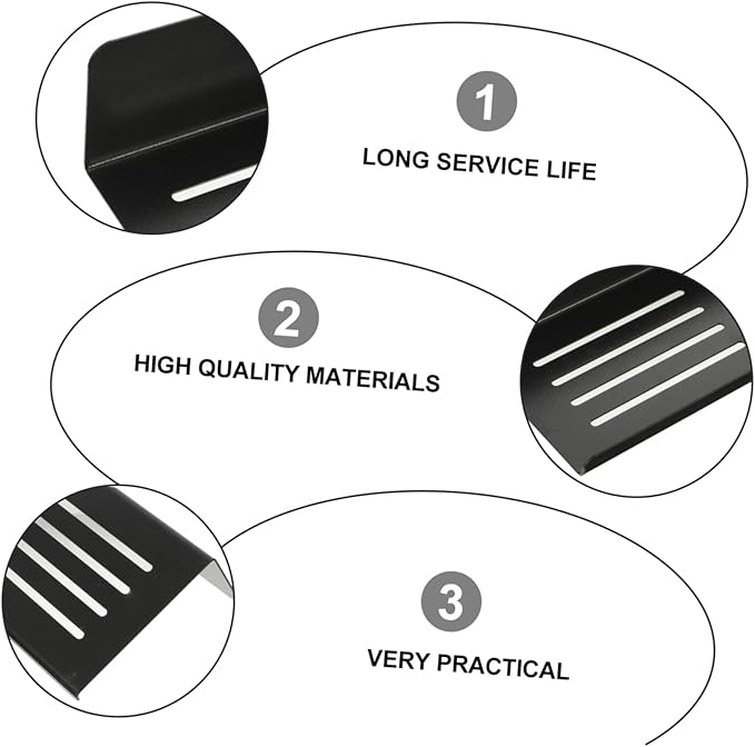 Holibanna Floating Shelves Bathroom Wall Storage Rack Stainless Steel Wall Shelf No Punch Installation for Kitchen