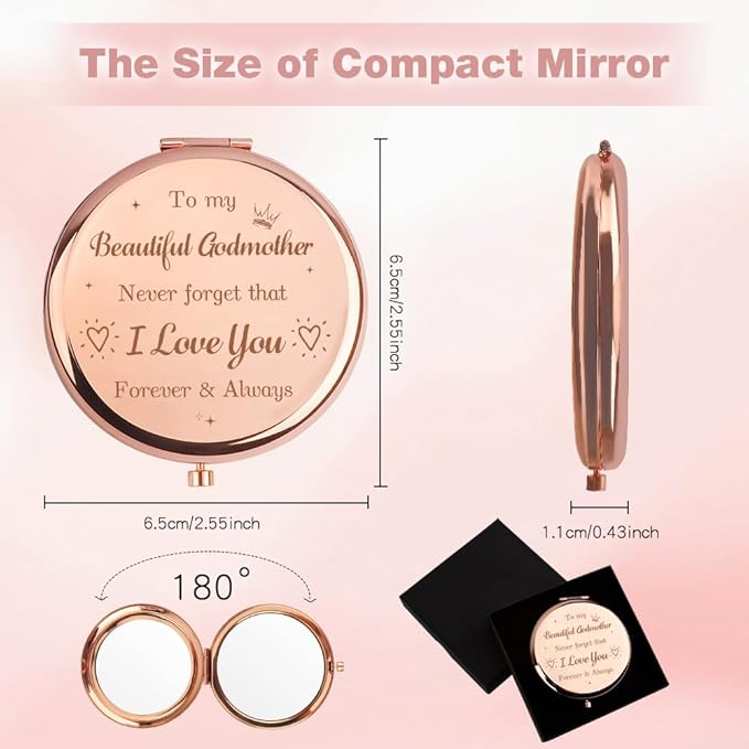 Gifts for Best Friend,Inspirational Gifts,Sentimental Gifts for Women,Galentines Day Gifts,Galentines Day Gifts for Friends,Gifts for Bestie,Mothers Day Mom Gift,Personalized Compact Mirror Gifts
