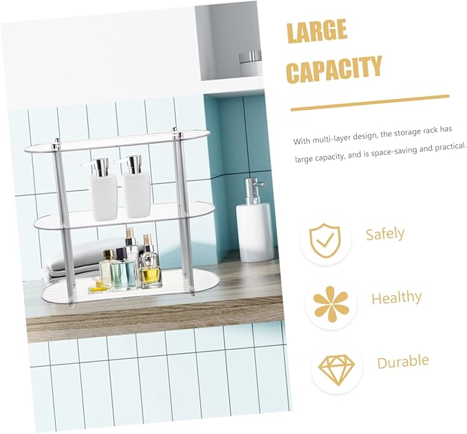 MAGICLULU Detachable Multi Display Rack Versatile Household Storage Shelf for Bathroom Kitchen Organization Simple Style Ornament Stand Space Saving Design