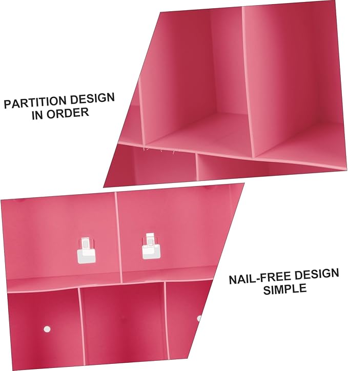 BESTYASH 1Pc Wall Mounted Storage Rack No Drilling Adhesive Shelf for Bathroom Kitchen Bedroom Material for Organizing Cups Bottles Cans