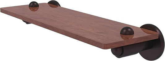 Allied Brass SH-1-16-IRW-ABZ Soho Collection 16 Inch Solid IPE Ironwood Shelf, Antique Bronze