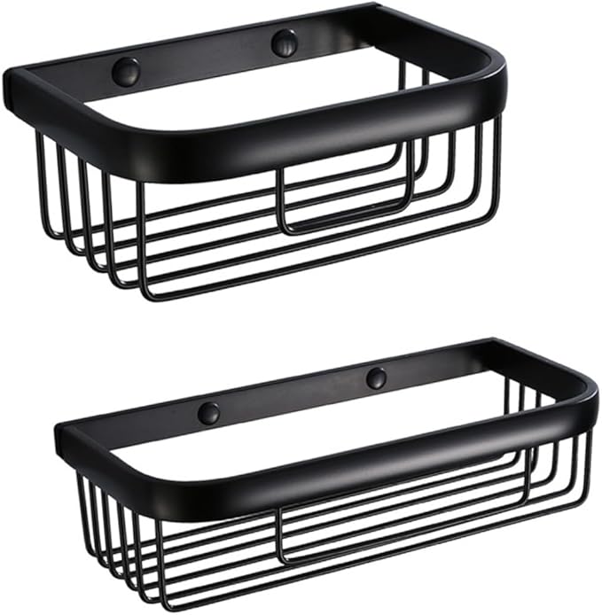 NUOBESTY Versatile Wall Mount Storage Rack Rustproof Wire Makeup Shelves Bathroom Kitchen Shelving