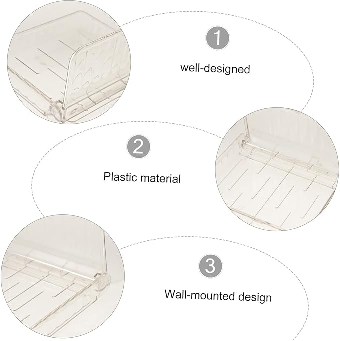 PRETYZOOM 4pcs Wall Mount Organizer Cosmetic Storage Shelf for Bathroom and Kitchen Easy Installation Floating Shelf for Wall for Organizing Sundries