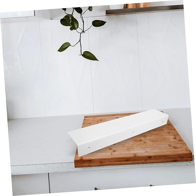 Cabilock Adhesive Shelf Divider for Bathroom and Kitchen No Drill Gap Filler Wall-Mounted Storage Rack Waterproof and Easy to Install for Cabinet and Countertop Organization