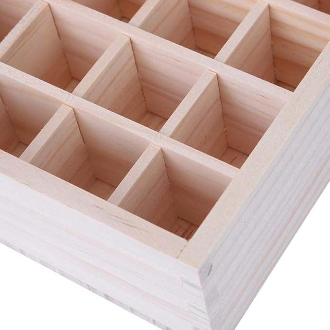 Essential Oil Storage Box Case, 32 Slots Wooden Organizer Holds Essential Oil Storage Container Nail Gel Display Box Makeup Case For Carrying And Home Storage Display