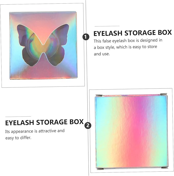MERRYHAPY Lash Holder 30pcs Square Cases Elegant Lash Tray Compact Portable Pvc Material