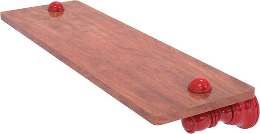 Allied Brass CL-1-16-IRW-FER Carolina Collection 16 Inch Wood Shelf, Fire Engine Red