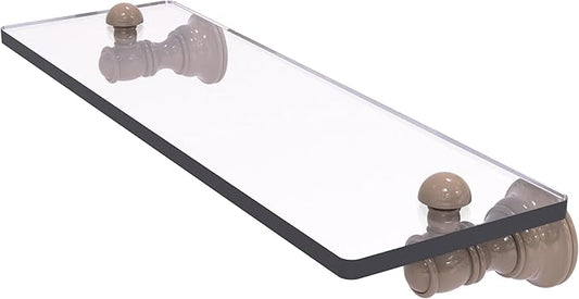 Allied Brass CL-1-16-SHB Carolina Collection 16 Inch Glass Shelf, Shaded Beige