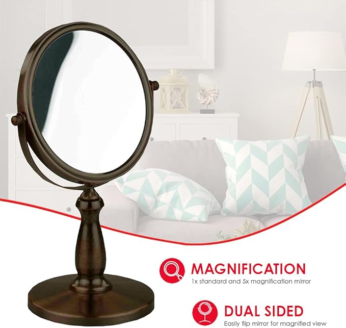 Home Basics CM44379 6 Inch Cosmetic Mirror Two-Sided