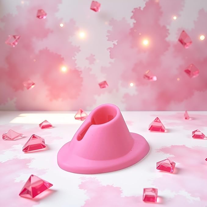 Pink Nail Polish Bottle Holder Soft Rubber Nail Polish Bottle Holder Anti-Spill Nail Polish Stand Display Manicure Tools Nail Art Polish
