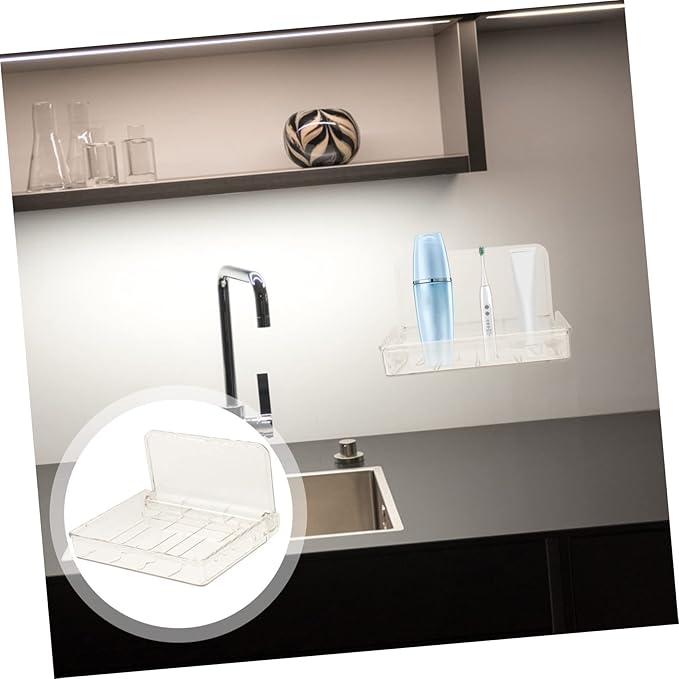 PRETYZOOM 5pcs Wall Mount Organizer Floating Shelf for Cosmetics and Items Easy to Install Wall Storage Organizer for Bathroom Kitchen Bedroom and Living Room Use