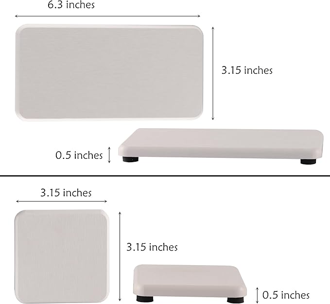 NiuYichee Set of 4 Water Absorbent Diatomite Coasters, Diatomaceous Earth Kitchen Soap Dish, Bathroom Trays, Water Absorbing Stone Used for Hand Soaps & Plants & Toiletries in The Modern Home