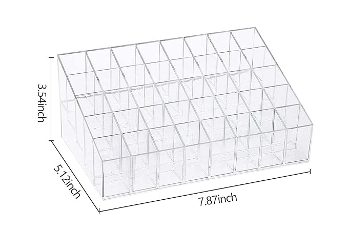 HBlife 2Pack Lipstick Holder, 40 Spaces Clear Acrylic Lipstick Organizer Display Stand for Cosmetic Makeup Organizer