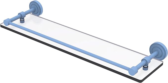 Allied Brass Dottingham Collection Single Glass Shelf with Gallery Rail