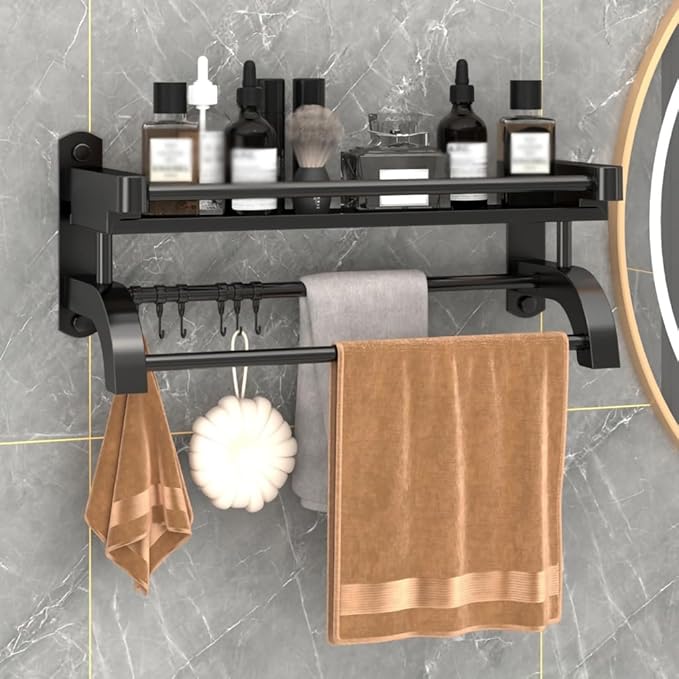 Bathroom Shelves,Bathroom Floating Shelves,Wall Mounted Shelving,Wall Decor and Organizer for Bathroom,Living Room, Kitchen