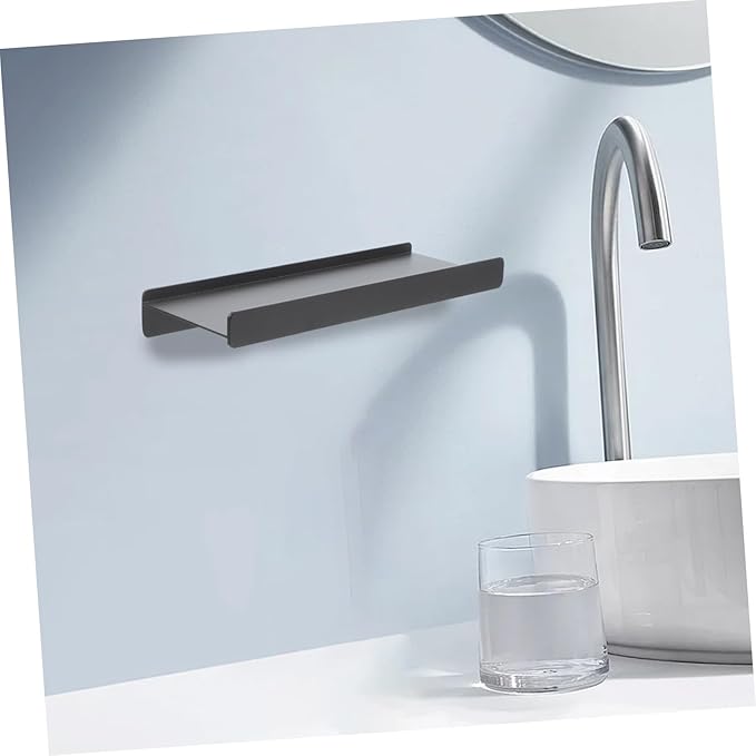 Bathroom Shelf Aluminum Alloy Floating -Saving Wall-Mounted Organizer for Makeup Grooming Essentials Sturdy Design for Mirrors