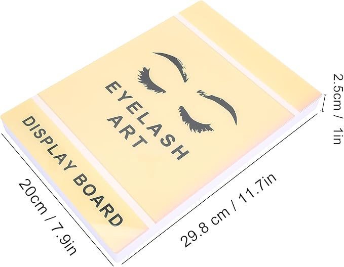 Yinhing Empty Eyelash Display Box,Lash Sample Display Box, Professional False Eyelashes Display Book Organizer Water Proof Makeup Eyelash Display Board