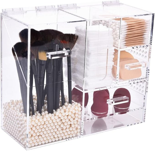 OnDisplay Trinity Deluxe Handmade Acrylic Cosmetic/Makeup Organizer