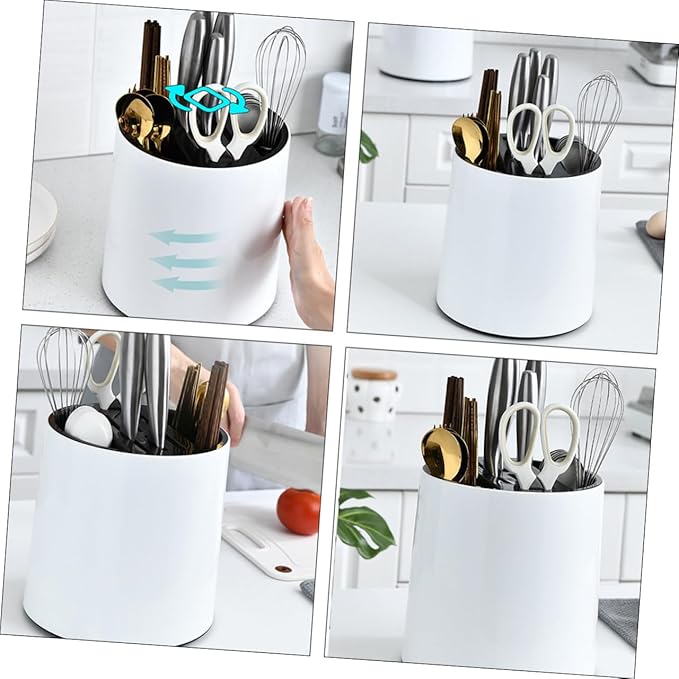 Glass Shelf for Bathroom ，Glass Aluminum，Multi-Compartment Cutlery Kitchen Knife Storage Rack Easy Drainage Plastic Material