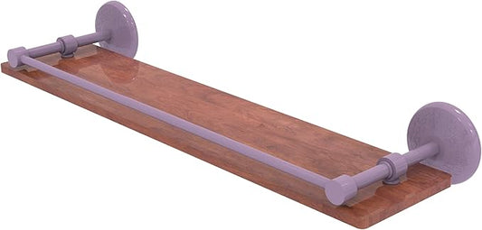 Allied Brass MC-1-22-GAL-IRW-LVN Monte Carlo Collection 22 Inch Solid IPE Ironwood Shelf with Gallery Rail, Lavender