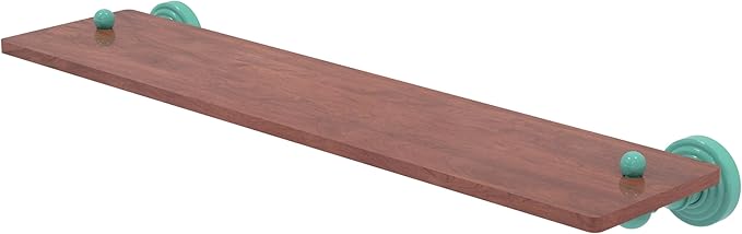 Allied Brass WP-1-22-IRW-SFG Waverly Place Collection 22 Inch Solid IPE Ironwood Shelf, Sea Foam Green