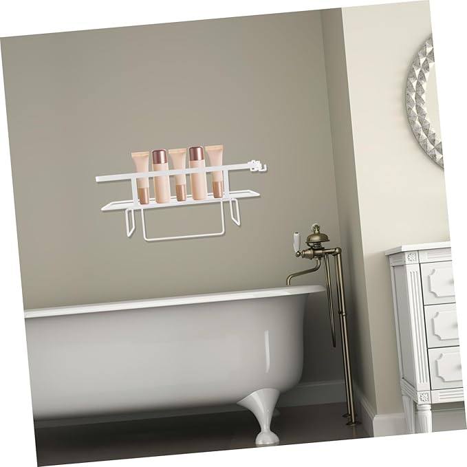 Cabilock Toilet Shelf Iron Bathroom Storage Rack Multi-use Holder Storage Baskets Simple Elegant Design